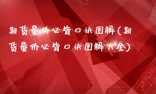 期货量价必背口诀图解(期货量价必背口诀图解大全)_https://www.fcdydaikuan.com_德指期货直播_第1张