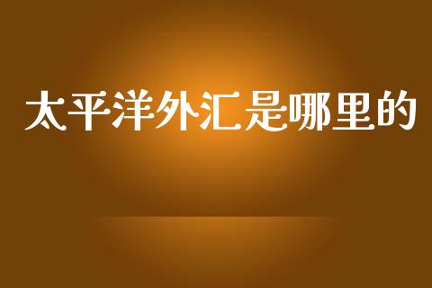 太平洋外汇是哪里的_https://www.fcdydaikuan.com_德指期货直播_第1张