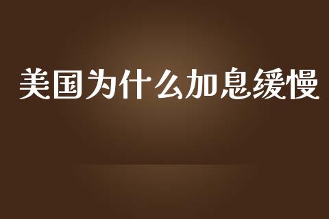 美国为什么加息缓慢_https://www.fcdydaikuan.com_恒生指数直播室_第1张