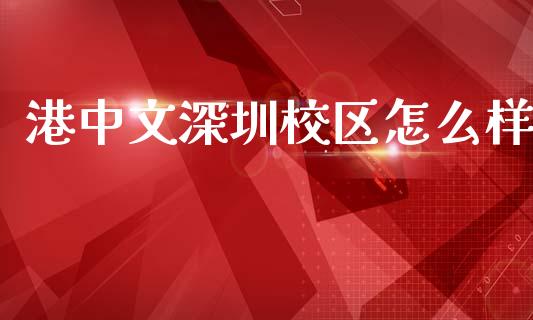 港中文深圳校区怎么样_https://www.fcdydaikuan.com_黄金期货直播_第1张