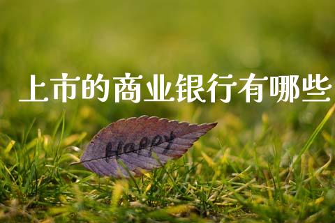 上市的商业银行有哪些_https://www.fcdydaikuan.com_德指期货直播_第1张