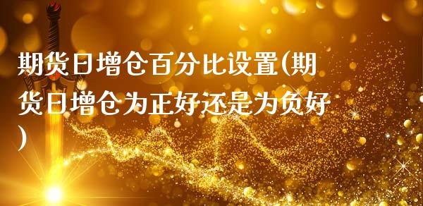 期货日增仓百分比设置(期货日增仓为正好还是为负好)_https://www.fcdydaikuan.com_恒指期货直播_第1张