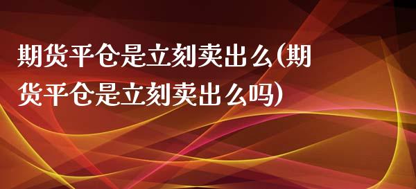 期货平仓是立刻卖出么(期货平仓是立刻卖出么吗)_https://www.fcdydaikuan.com_恒指期货直播_第1张