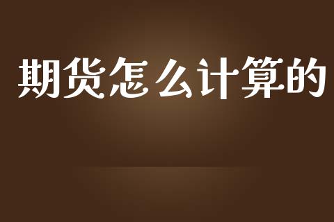 期货怎么计算的_https://www.fcdydaikuan.com_德指期货直播_第1张