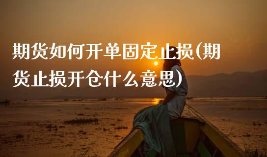 期货如何开单固定止损(期货止损开仓什么意思)_https://www.fcdydaikuan.com_德指期货直播_第1张