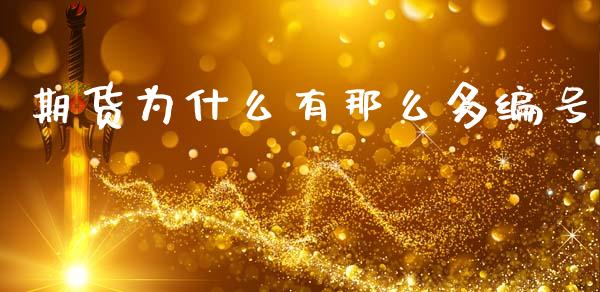 期货为什么有那么多编号_https://www.fcdydaikuan.com_黄金期货直播_第1张