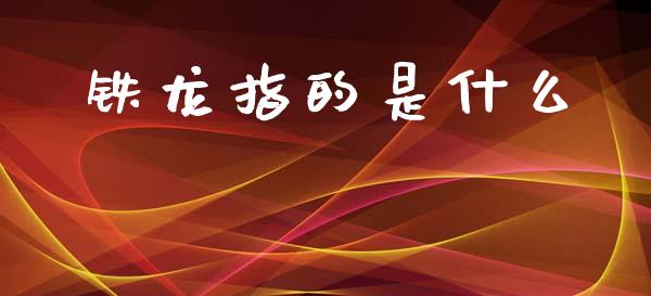 铁龙指的是什么_https://www.fcdydaikuan.com_黄金期货直播_第1张
