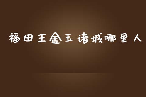福田王金玉诸城哪里人_https://www.fcdydaikuan.com_恒生指数直播室_第1张