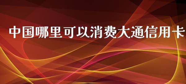 中国哪里可以消费大通信用卡_https://www.fcdydaikuan.com_德指期货直播_第1张