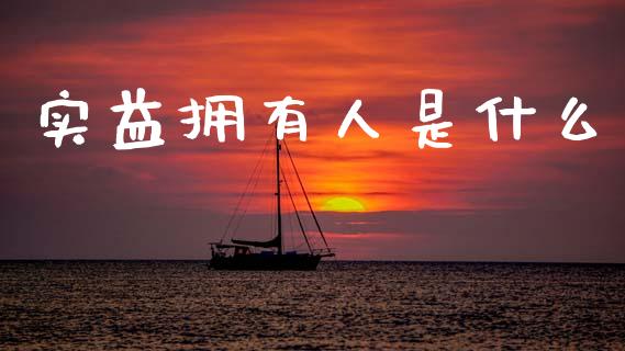 实益拥有人是什么_https://www.fcdydaikuan.com_德指期货直播_第1张