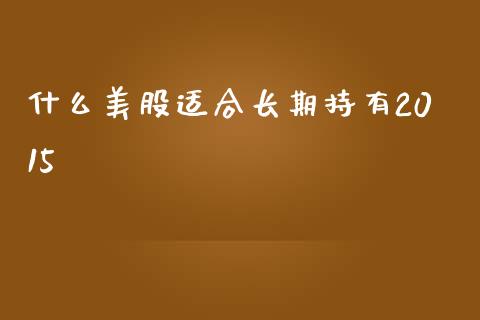 什么美股适合长期持有2015_https://www.fcdydaikuan.com_恒生指数直播室_第1张
