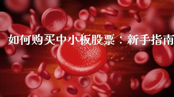 如何购买中小板股票：新手指南_https://www.fcdydaikuan.com_黄金期货直播_第1张