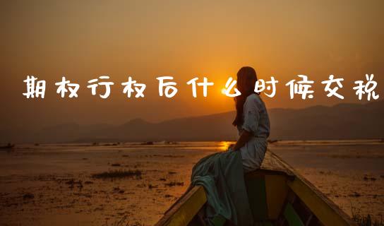 期权行权后什么时候交税_https://www.fcdydaikuan.com_德指期货直播_第1张