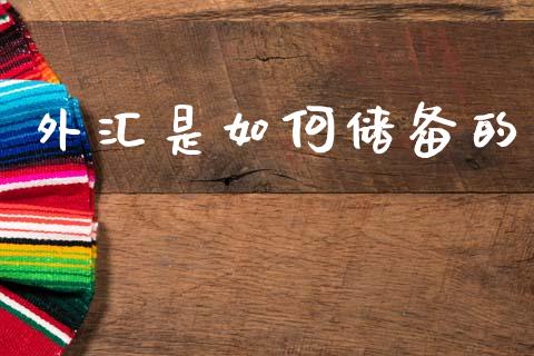 外汇是如何储备的_https://www.fcdydaikuan.com_德指期货直播_第1张