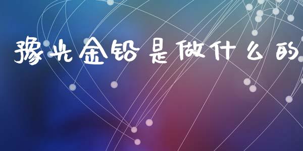 豫光金铅是做什么的_https://www.fcdydaikuan.com_恒指期货直播_第1张