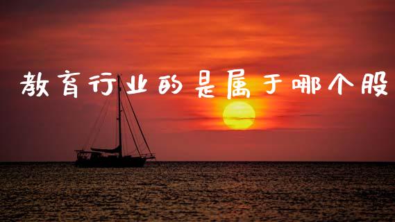 教育行业的是属于哪个股_https://www.fcdydaikuan.com_恒生指数直播室_第1张