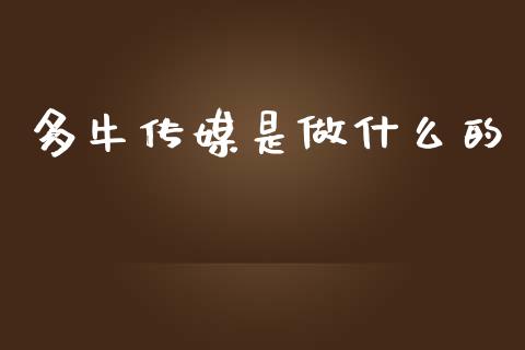 多牛传媒是做什么的_https://www.fcdydaikuan.com_德指期货直播_第1张