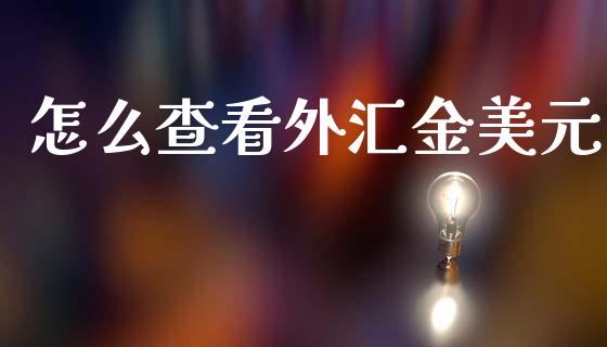 怎么查看外汇金美元_https://www.fcdydaikuan.com_黄金期货直播_第1张