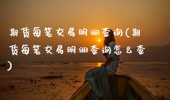 期货每笔交易明细查询(期货每笔交易明细查询怎么查)_https://www.fcdydaikuan.com_恒指期货直播_第1张