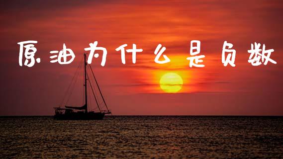 原油为什么是负数_https://www.fcdydaikuan.com_德指期货直播_第1张