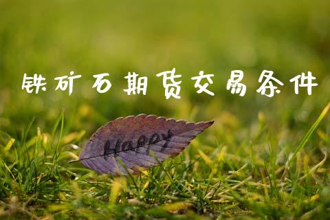 铁矿石期货交易条件_https://www.fcdydaikuan.com_恒生指数直播室_第1张