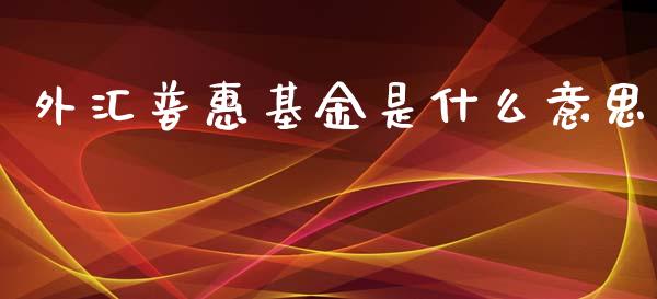 外汇普惠基金是什么意思_https://www.fcdydaikuan.com_恒指期货直播_第1张