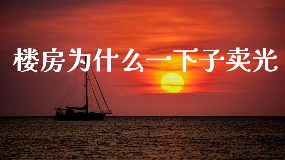 楼房为什么一下子卖光_https://www.fcdydaikuan.com_德指期货直播_第1张