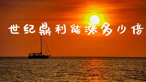 世纪鼎利能涨多少倍_https://www.fcdydaikuan.com_德指期货直播_第1张