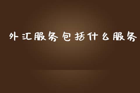 外汇服务包括什么服务_https://www.fcdydaikuan.com_恒生指数直播室_第1张