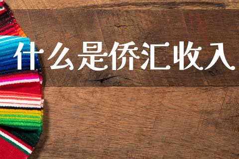 什么是侨汇收入_https://www.fcdydaikuan.com_黄金期货直播_第1张