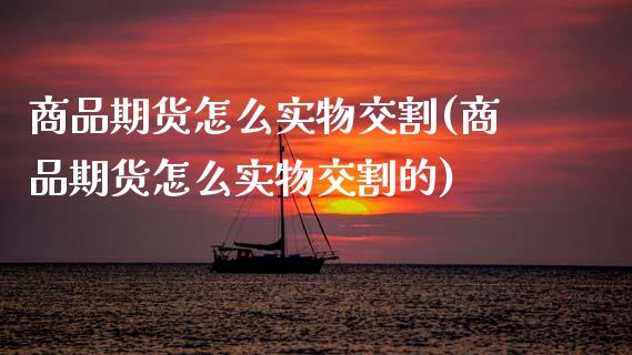 商品期货怎么实物交割(商品期货怎么实物交割的)_https://www.fcdydaikuan.com_恒指期货直播_第1张
