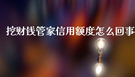 挖财钱管家信用额度怎么回事_https://www.fcdydaikuan.com_德指期货直播_第1张