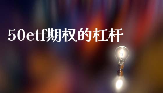 50etf期权的杠杆_https://www.fcdydaikuan.com_恒指期货直播_第1张