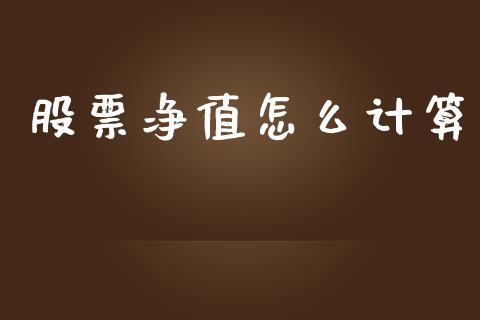 股票净值怎么计算_https://www.fcdydaikuan.com_恒生指数直播室_第1张