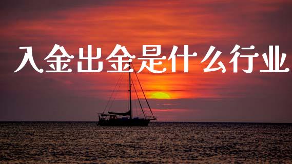 入金出金是什么行业_https://www.fcdydaikuan.com_恒指期货直播_第1张