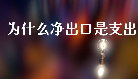 为什么净出口是支出_https://www.fcdydaikuan.com_德指期货直播_第1张