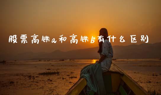 股票高铁a和高铁b有什么区别_https://www.fcdydaikuan.com_黄金期货直播_第1张