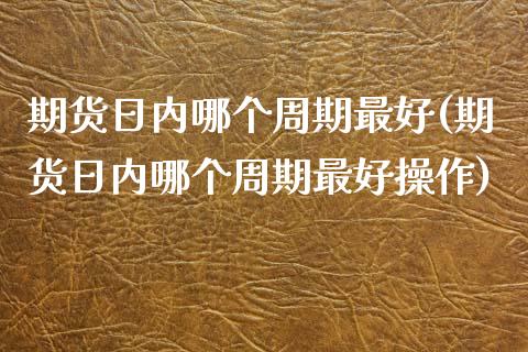 期货日内哪个周期最好(期货日内哪个周期最好操作)_https://www.fcdydaikuan.com_恒生指数直播室_第1张