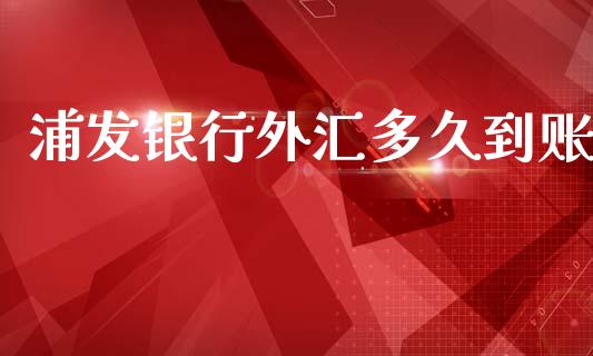 浦发银行外汇多久到账_https://www.fcdydaikuan.com_恒指期货直播_第1张