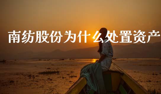 南纺股份为什么处置资产_https://www.fcdydaikuan.com_恒生指数直播室_第1张