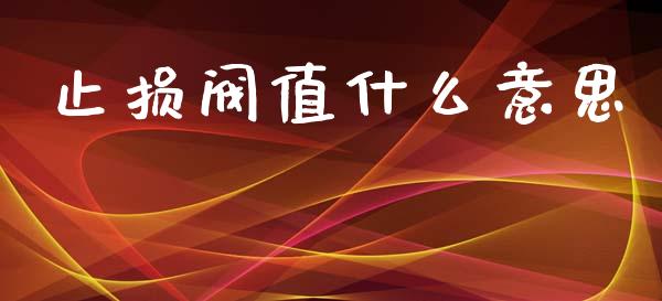 止损阀值什么意思_https://www.fcdydaikuan.com_恒生指数直播室_第1张