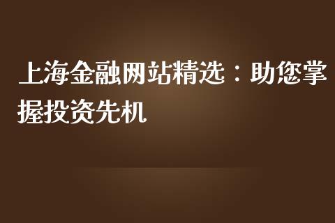 上海金融网站精选：助您掌握投资先机_https://www.fcdydaikuan.com_德指期货直播_第1张