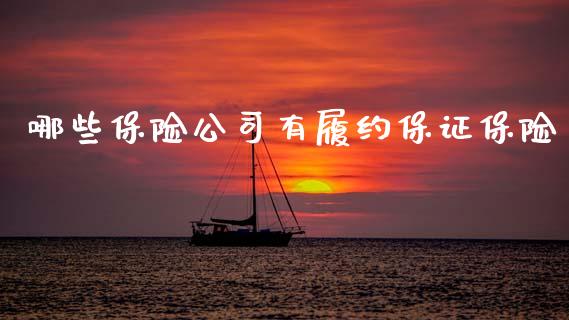 哪些保险公司有履约保证保险_https://www.fcdydaikuan.com_恒指期货直播_第1张