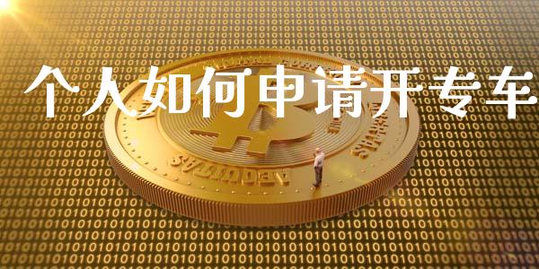 个人如何申请开专车_https://www.fcdydaikuan.com_德指期货直播_第1张