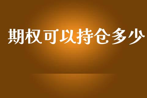 期权可以持仓多少_https://www.fcdydaikuan.com_恒指期货直播_第1张