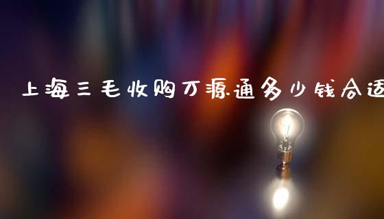 上海三毛收购万源通多少钱合适_https://www.fcdydaikuan.com_德指期货直播_第1张